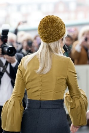 Queen Máxima, Oct. 18, 2013 in Fabienne Delvigne | The Royal Hats Blog  