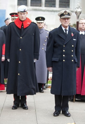 Duke of Edinburgh and Prince Harry, Nov. 7, 2013 | The Royal Hats Blog