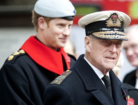 Duke of Edinburgh and Prince Harry, Nov. 7, 2013 | The Royal Hats Blog