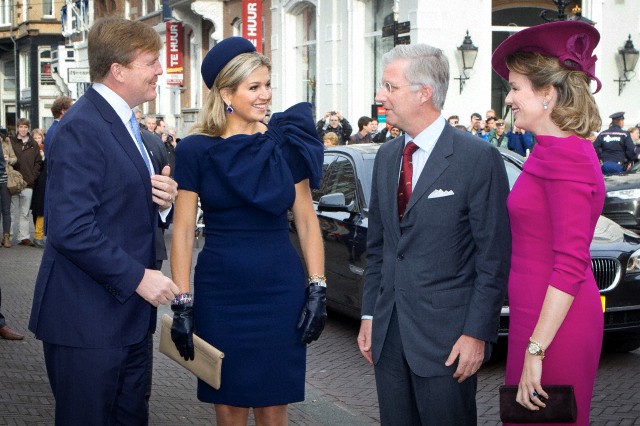 Queen Máxima and Queen Mathilde, Nov. 8, 2013 | The Royal Hats Blog