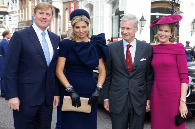 Queen Máxima and Queen Mathilde, Nov. 8, 2013 | The Royal Hats Blog