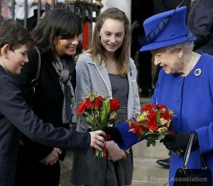 Queen Elizabeth, Nov. 29, 2013 in Angela Kelly | The Royal Hats Blog