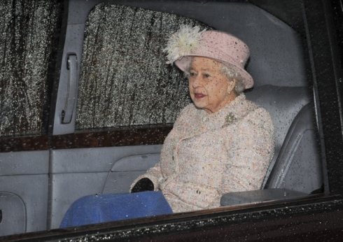 Queen Elizabeth, January 26, 2014 in Rachel Trevor Morgan | The Royal Hats Blog
