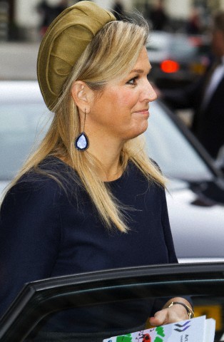Queen Máxima, February 13, 2014 in Fabienne Delvigne | The Royal Hats Blog