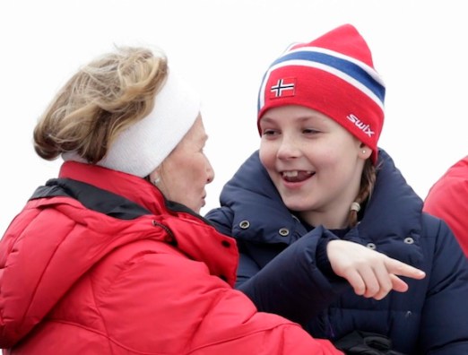 Queen Sonja and Princess Ingrid, March 9, 2014 | The Royal Hats Blog
