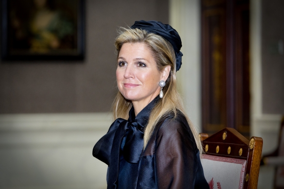 Queen  Máxima, March 22, 2014 in Fabienne Delvigne | The Royal Hats Blog