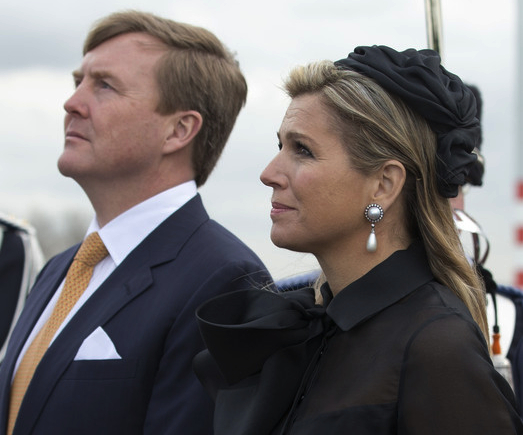 Queen  Máxima, March 22, 2014 in Fabienne Delvigne | The Royal Hats Blog