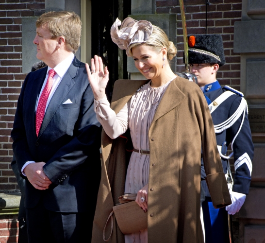 Queen Máxima, March 24, 2014 in Fabienne Delvigne | The Royal Hats Blog