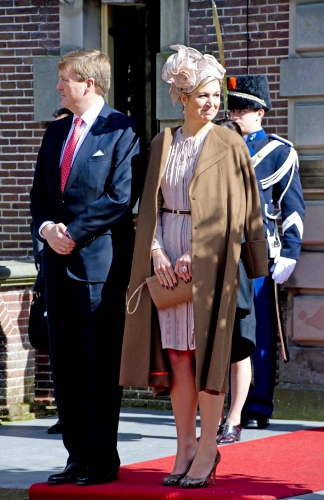 Queen Máxima, March 24, 2014 in Fabienne Delvigne | The Royal Hats Blog