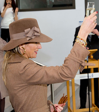 Queen Máxima, March 27, 2014 in Fabienne Delvigne | The Royal Hats Blog