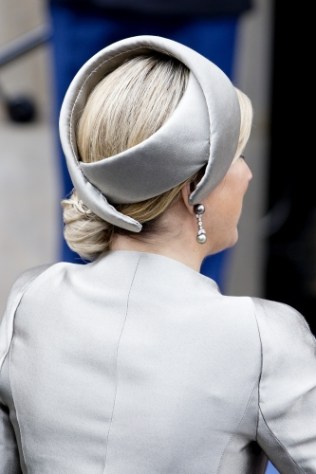Queen Máxima, April 4, 2014 in Fabienne Delvigne | The Royal Hats Blog
