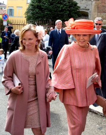 Princess Margarita of Bourbon-Parma and Princess Beatrix of the Netherlands, April 5, 2014 | The Royal Hats Blog