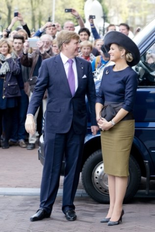 Queen Máxima, April 5, 2014 in Fabienne Delvigne | The Royal Hats Blog