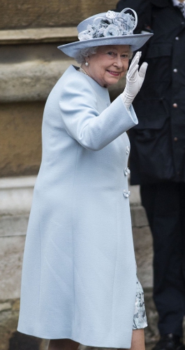 Queen Elizabeth, April 20, 2014 in Rachel Trevor Morgan | The Royal Hats Blog