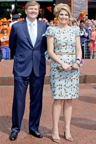 Queen Máxima, April 26, 2014 in Fabienne Delvigne | The Royal Hats Blog