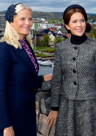 Crown Princess Mette Marit and Crown Princess Mary, May 9, 2014 | Royal Hats