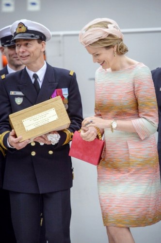 Queen Mathilde, July 10, 2014 in Fabienne Delvigne | Royal Hats