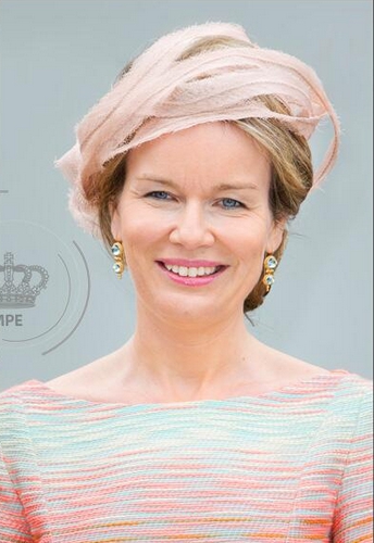 Queen Mathilde, July 10, 2014 in Fabienne Delvigne | Royal Hats