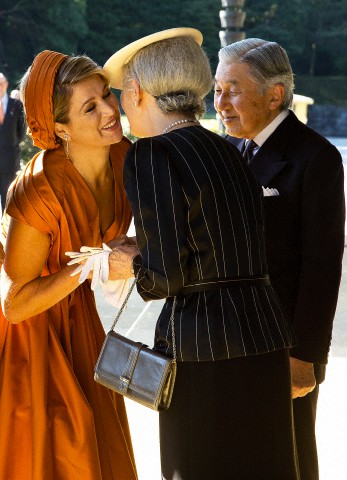 Queen Máxima and Empress Michiko, October 29, 2014 | Royal Hats