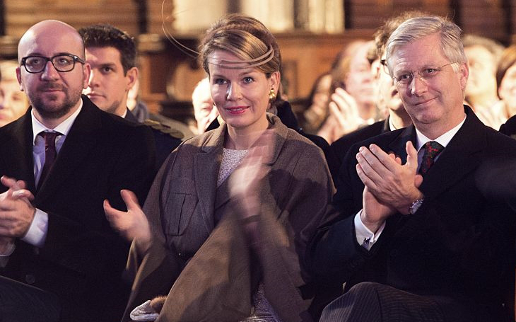 Queen Mathilde, January 24, 2015 in Fabienne Delvigne | Royal Hats