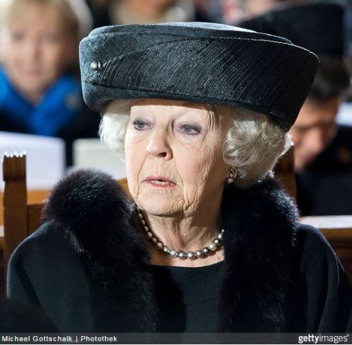 Princess Beatrix, February 11, 2015 in Suzanne Moulijn  | Royal Hats