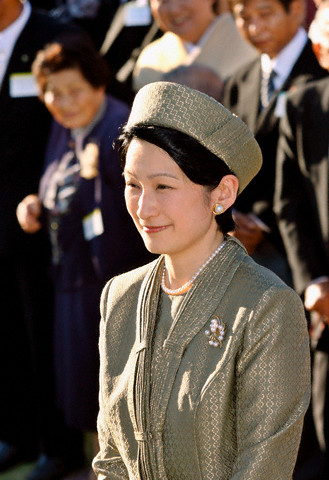 Japanese Princess Kiko smiles during annual autumn garden party in Tokyo