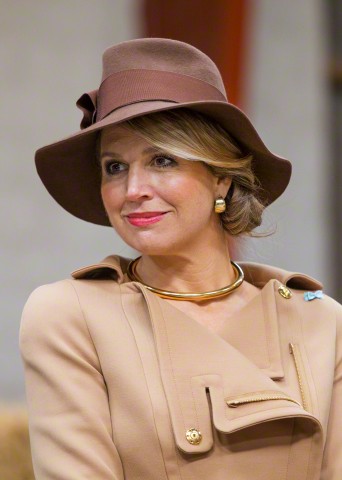 Queen Máxima, March 18, 2015 in Fabienne Delvigne| Royal Hats