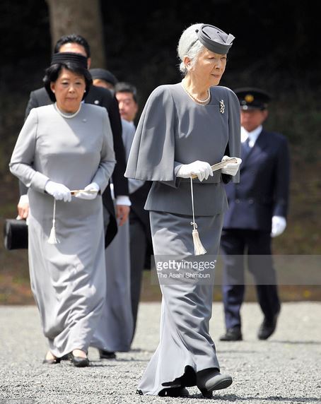 Empress Michiko, April 16, 2015 in Akio Hirata | Royal Hats