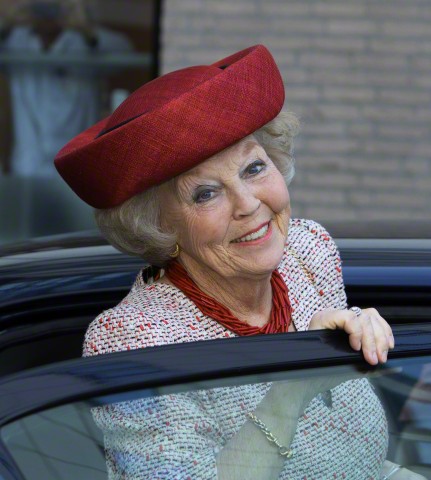 Princess Beatrix, April 21, 2015 in Suzanne Moulijn | Royal Hats