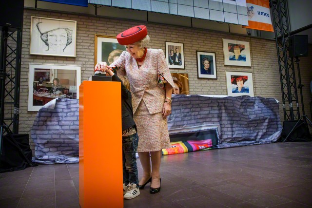 Princess Beatrix, April 21, 2015 in Suzanne Moulijn | Royal Hats