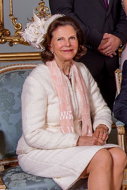 Queen Silvia, May 17, 2015 in Philip Treacy | Royal Hats