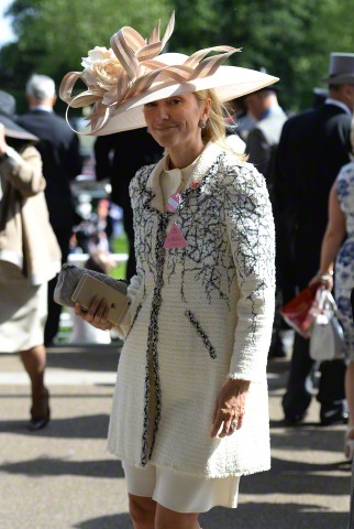 18 Jun 2015, Ascot, Berkshire, England, UK --- Ladies Day at Royal Ascot at the Ascot Racecourse in Ascot, Berkshire, UK on June 18, 2015. Pictured: Crown Princess Marie Chantal of Greece --- Image by © James Whatling/Splash News/Corbis