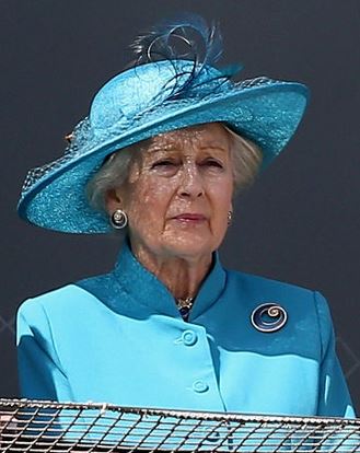 Princess Alexandra of Kent, June 6, 2015 in Rachel Trevor Morgan | Royal Hats