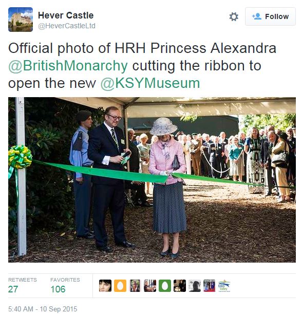 Pincess Alexandra, September 6, 2015