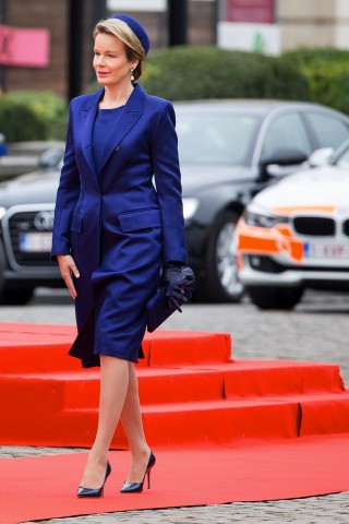 Queen Mathilde, October 5, 2015 in Elvis Pompilio | Royal Hats
