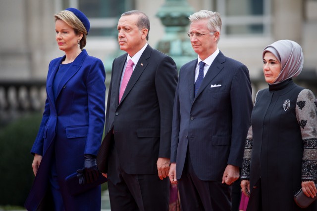 Queen Mathilde, October 5, 2015 in Elvis Pompilio | Royal Hats