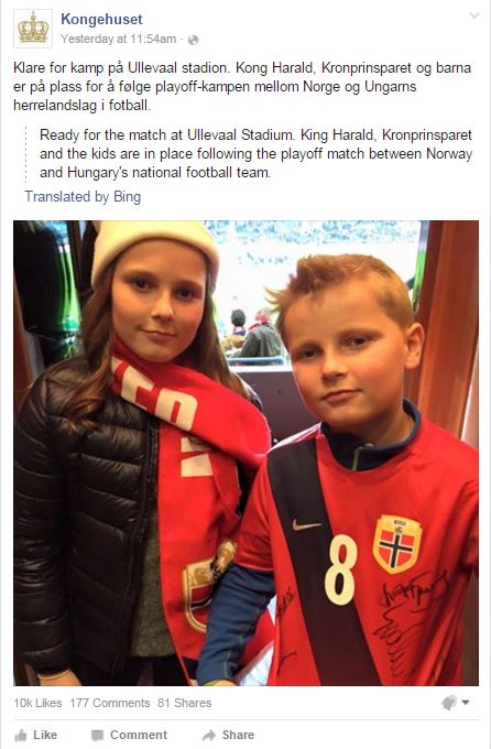 Kongehuset November 12, 2015