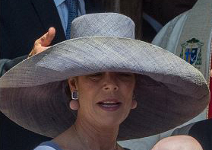 Princess Caroline, May 10, 2015 in The Madagascar Hat Company | Royal Hats