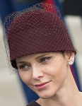 Princess Charlene, November 19, 2015 in Akris | Royal Hats