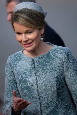 Queen Mathilde, March 8, 2016 in Fabienne Delvigne |Royal Hats
