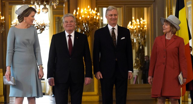 Queen Mathilde, March 8, 2016 in Fabienne Delvigne |Royal Hats