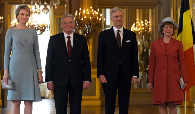 Queen Mathilde, March 8, 2016 in Fabienne Delvigne |Royal Hats