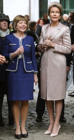 Queen Mathilde, March 9, 2016 in Fabienne Delvigne | Royal Hats
