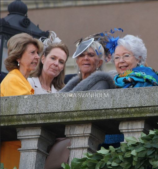 Princess Désirée von Bohlen und Halbach, Désirée von Bohlen und Halbach, Princess Brigitte and Princess Christina, April 30, 2016 Photo taken by Sofia Svanholm | Royal Hats