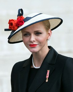 Princess Charlene, November 19, 2016 in Rachel Trevor Morgan | Royal Hats