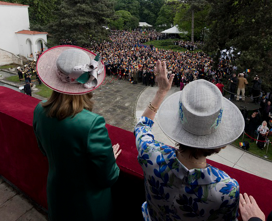 Crown Princess Margareta & Princess Maria, May 10, 2017 in Kristina Dragomir | Royal Hats