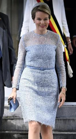 Queen Mathilde, June 6, 2017 in Fabienne Delvigne | Royal Hats